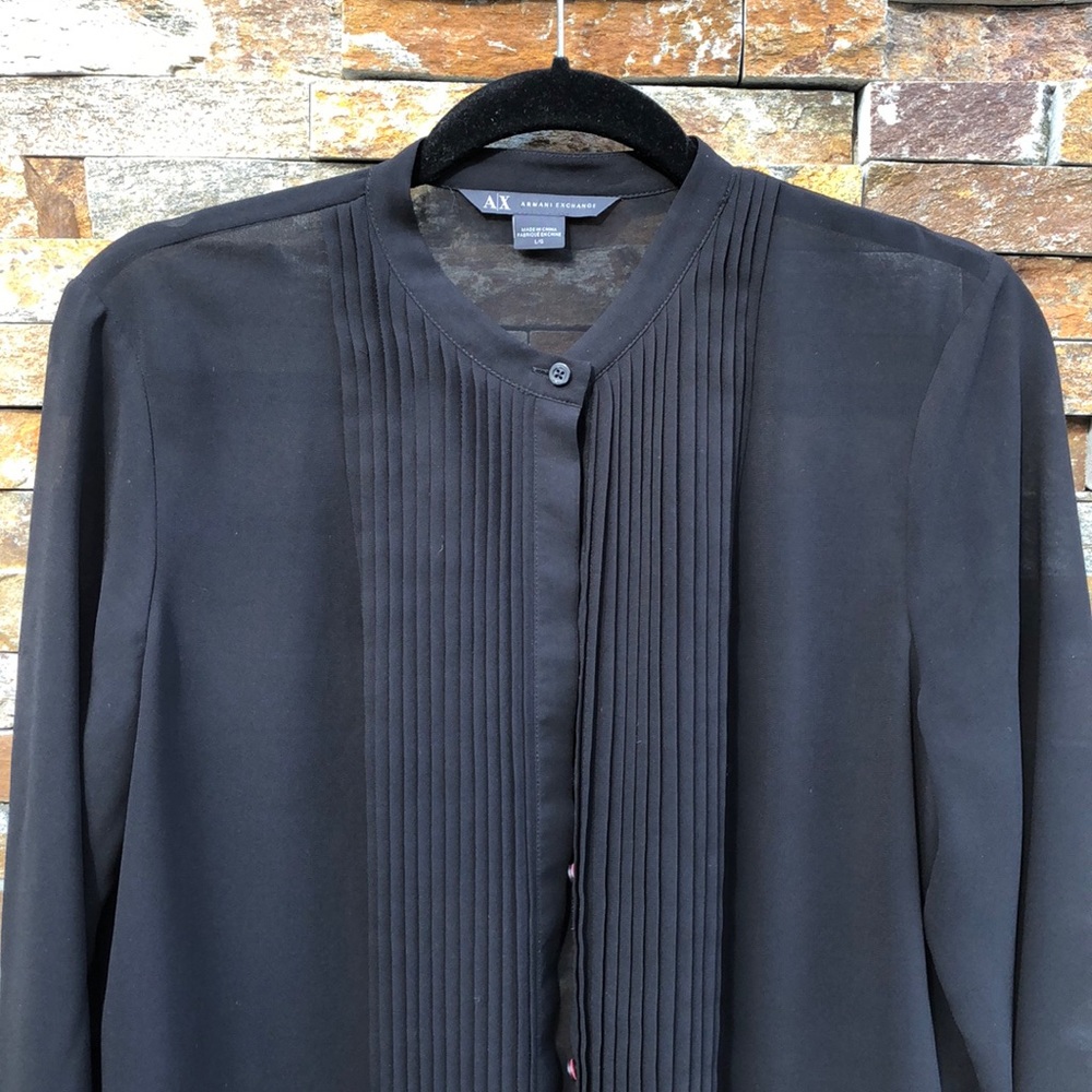 Armani Exchange Black Blouse Size : L/G - Picture 4 of 8